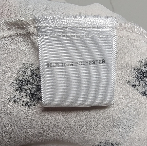 Rose+Olive Off White-Pinkish Chiffon Sheer Blouse with Black Heart Print - Picture 6 of 6